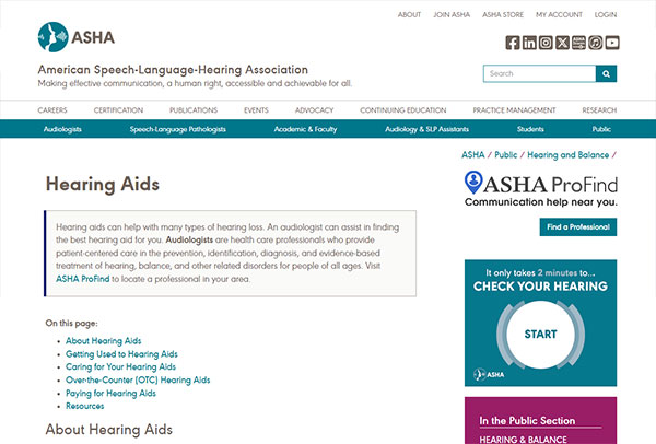 ASHA website