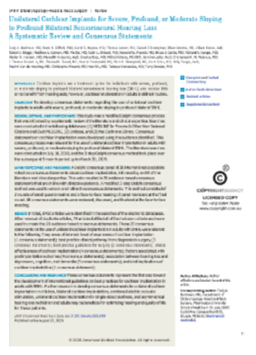 International Consensus Paper