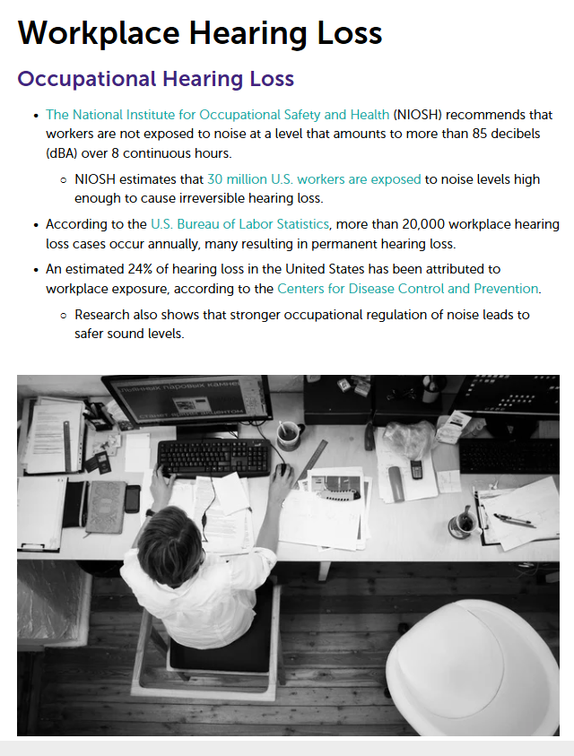 Workplace Hearing Loss